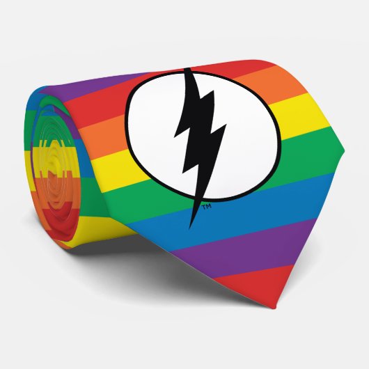 Cravate Logo de Flash Rainbow (Roulé)