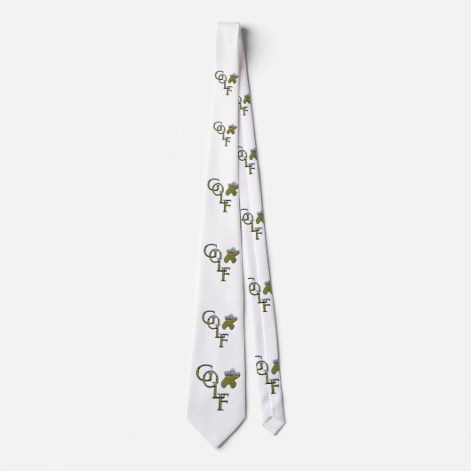 Cravate Logo De Golf Interconnecté Et Parcours De Golf (Devant)