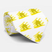 Cravate Logo de jaune de gardien de but d'hockey (Roulé)