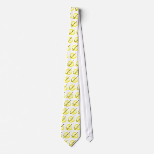 Cravate Logo de jaune d'hockey de champ (Devant)