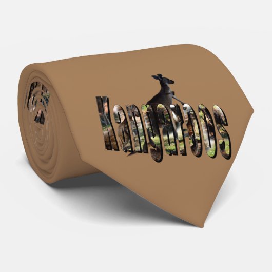 Cravate Logo De Kangaroo Et Kangaroos, (Roulé)