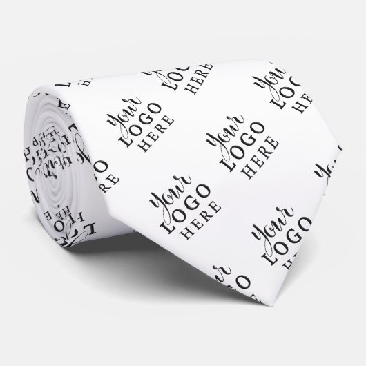 Cravate Logo de l'entreprise personnalisé (Roulé)