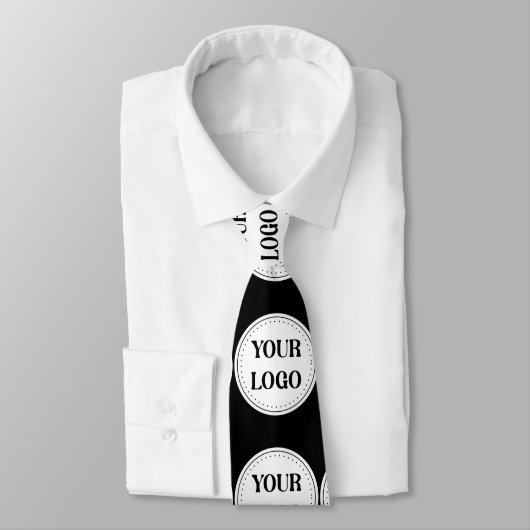 Cravate Logo de marque noire | Entreprise (Attaché)
