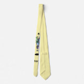 Cravate Logo debout Homme solitaire jaune (Dos)