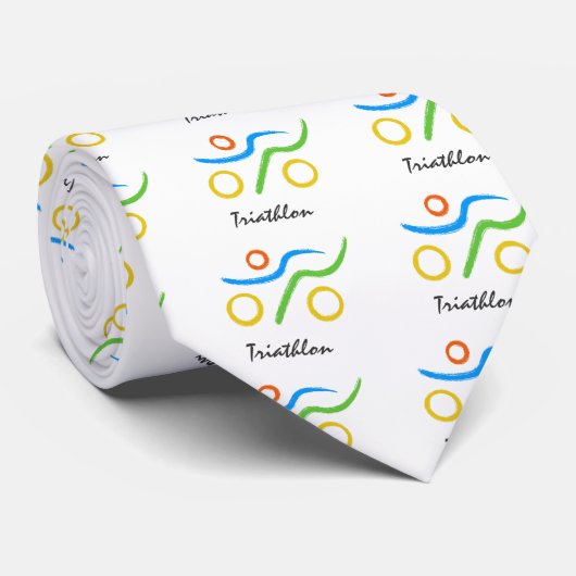 Cravate Logo du triathlon (Roulé)