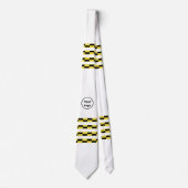 Cravate Logo personnalisé blocs jaunes et noirs (Devant)