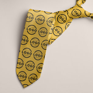 Cravate Logo personnalisé d'entreprise Promotionnel Jaune