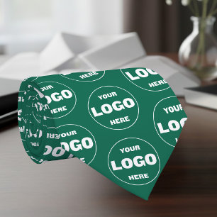 Cravate Logo personnalisé Émeraude Vert - Marque Professio