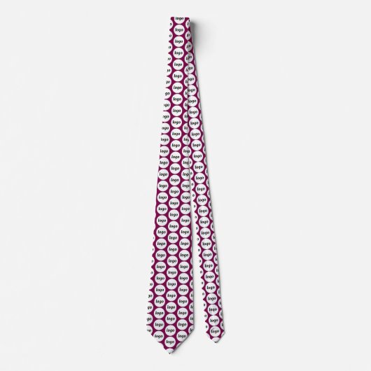 Cravate Logo simple Business Dark Magenta Cherry (Devant)