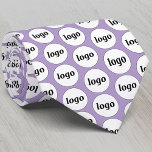 Cravate Logo Simple Motif d'entreprise Lilac Purple<br><div class="desc">Logo simple design motif pour favoriser la fidélité de la marque et promouvoir votre petite entreprise. Idéal comme uniforme et pour un salon professionnel ou un événement d'entreprise. Remplacez le logo par le vôtre et changez la couleur arrière - plan violet pastel lilas dans l'outil de conception pour customiser.</div>