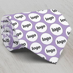 Cravate Logo Simple Motif d'entreprise Lilac Purple