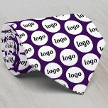 Cravate Logo Simple Motif Professionnel Plum Purple<br><div class="desc">Logo simple design motif pour favoriser la fidélité de la marque et promouvoir votre petite entreprise. Idéal comme uniforme et pour un salon professionnel ou un événement d'entreprise. Remplacez le logo par le vôtre et changez la couleur arrière - plan violet de prune foncée dans l'outil de conception pour customiser....</div>