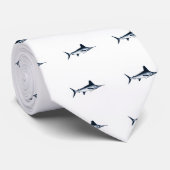 Cravate Logo White Marlin (Roulé)