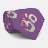 Cravate L'OM rose. Aum, l'aquarelle OM attachent (Roulé)