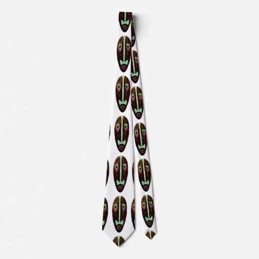 Cravate Long Tonnerre de Masque Tiki (Devant)