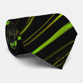 Cravate Longues touches ondulées vertes sur arrière - plan (Roulé)