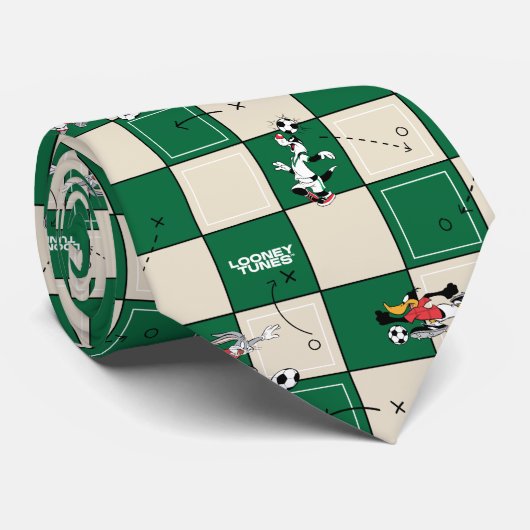 Cravate LOONEY TUNES™ Soccer Grid Pattern (Roulé)
