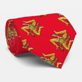 Cravate L'or sicilien de Trinacria personnalisent (Roulé)