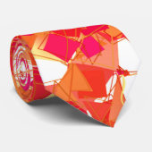 Cravate L'orange et les roses indien, Kadinsky ont inspiré (Roulé)