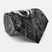 Cravate Loup d'aquarelle dans la forêt animal sauvage (Roulé)