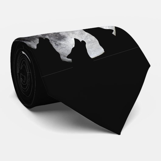 Cravate Loup de la lune 3 (Roulé)