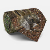 Cravate Loup gris et Jour des terres faunique de la forêt  (Roulé)