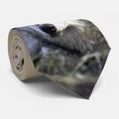 Cravate Loup gris - loup de bois de construction - série (Roulé)