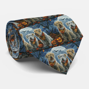 Cravate Loup-hound Halloween Squelettes