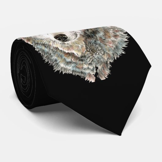 Cravate Loup, loups, animal sauvage, nature, (Roulé)