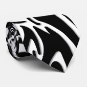 Cravate Loup tribal noir Abstrait (Roulé)