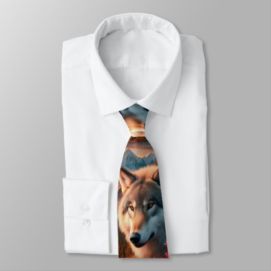 Cravate Loups à Sunset Ridge (Attaché)