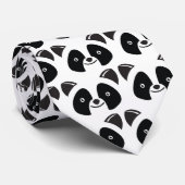 Cravate L'ours panda Kawaii font face (Roulé)