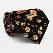 Cravate Louveur de livres floraux (Roulé)