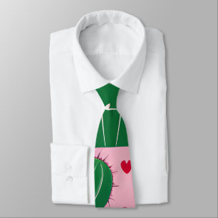 Cravate Love Cactus Motif