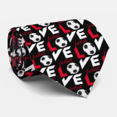 Cravate Love football (Roulé)