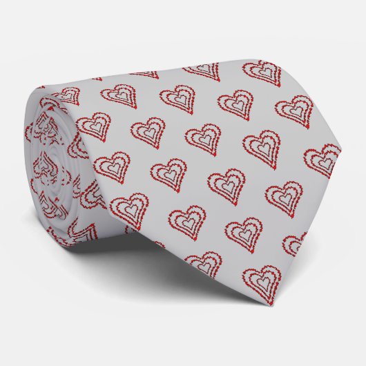 Cravate Love Heart Motif (Roulé)
