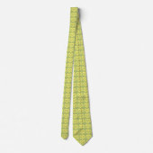 Cravate Love Logo, Jaune et Vert Sage (Dos)