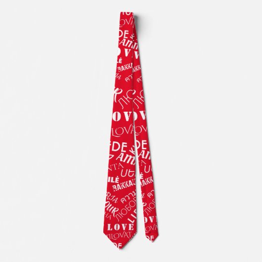 Cravate LOVE - Multi Language - Personnalisable Internatio (Devant)