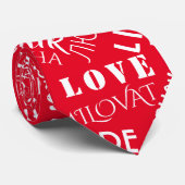 Cravate LOVE - Multi Language - Personnalisable Internatio (Roulé)