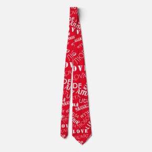 Cravate LOVE - Multi Language - Personnalisable Internatio