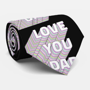 Cravate Love You Dad Typographie Fête des Pères