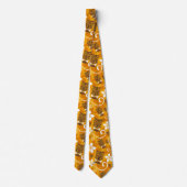 CRAVATE LUAU TIKI MOTIF (ORANGE) (Dos)