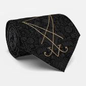 Cravate Lucifer Alchemy Sigil Gothic (Roulé)