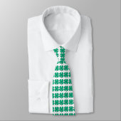 Cravate Lucky 4 Leaf Irish Clover col blanc (Attaché)