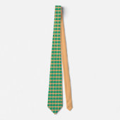 Cravate Lucky 4 Leaf Irish Clover tan necktie (Devant)