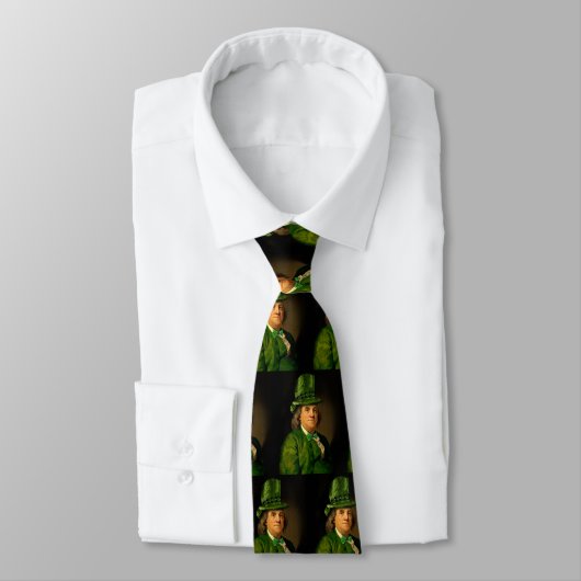 Cravate Lucky Ben Franklin Saint Patrick's Day (Attaché)