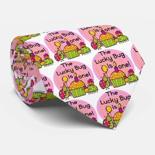 Cravate Lucky Bug Cupcake 1er Anniversaire Tshirts et cade (Roulé)