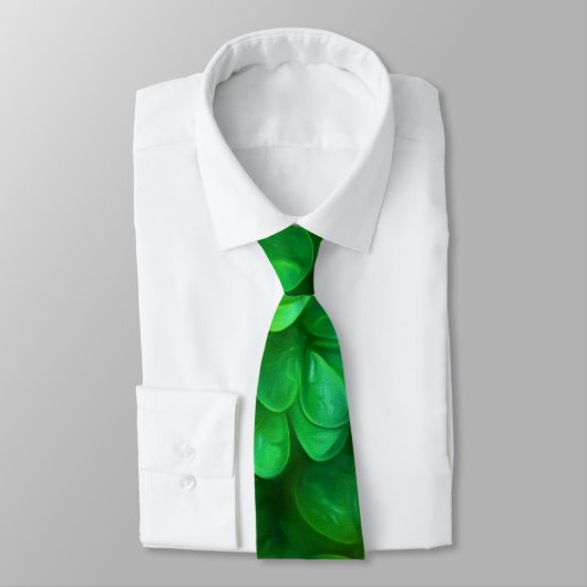 Cravate Lucky Celtic Irish Green Shamrocks (Attaché)