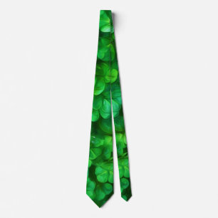 Cravate Lucky Celtic Irish Green Shamrocks