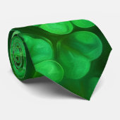 Cravate Lucky Celtic Irish Green Shamrocks (Roulé)